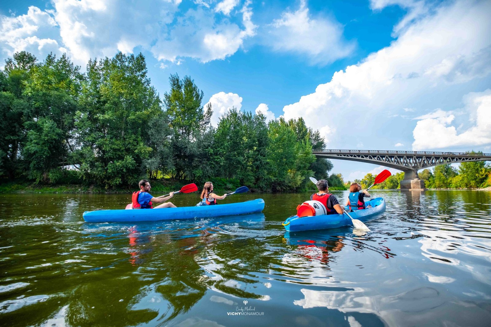 balade en canoe sur la rivière allier