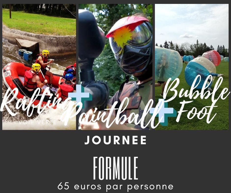 rafting paintball bubble fott vichy activité enterrement vie de garçon